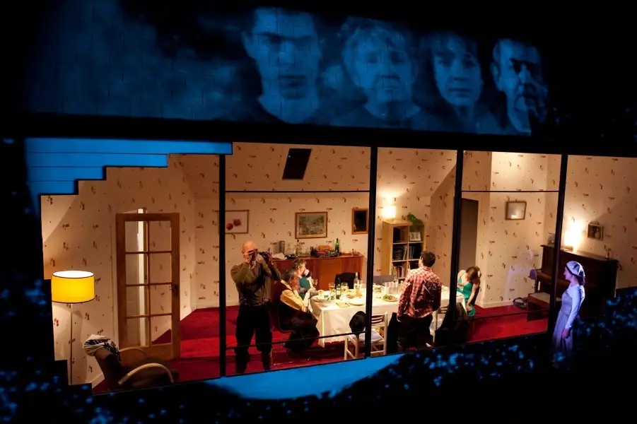 Interiors by Vanishing Point theatre company is an unusual show performed almost entirely behind glass windows.